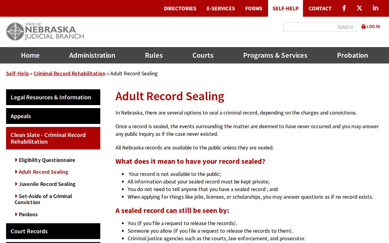 Morrill County court records reference for adult record sealing