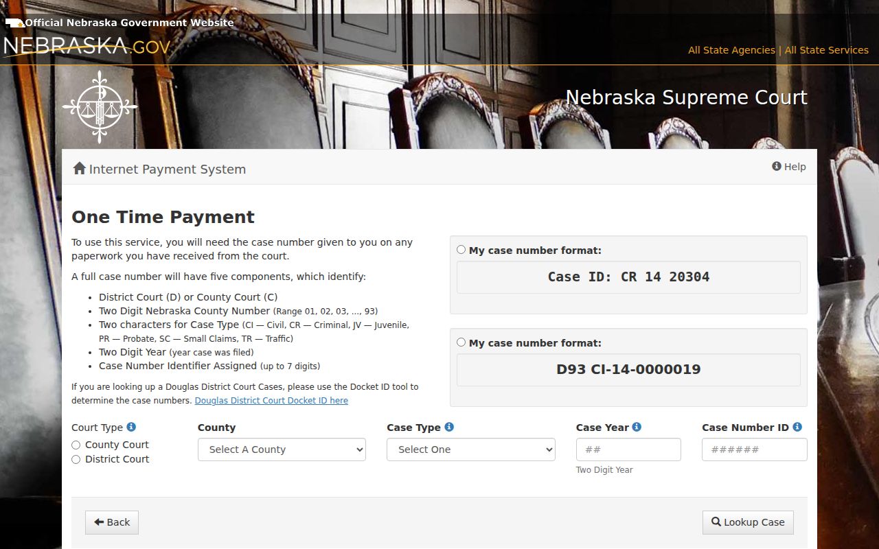 Morrill County traffic ticket reference for Nebraska ePayments lookup